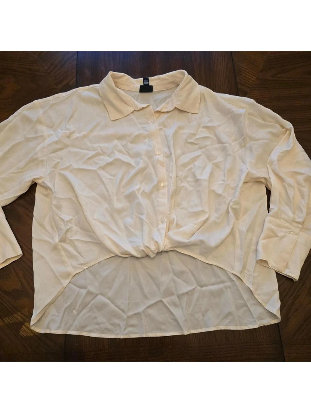Scoop Women's White and Cream Blouse